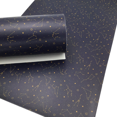 Constellations Custom Print Faux Leather Sheet