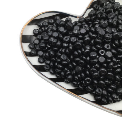100g Black Fishbowl Beads