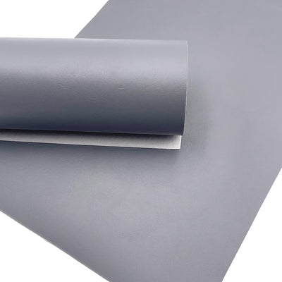 Gray Smooth Faux Leather Sheet