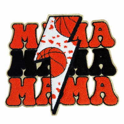Mama Chenille Patch, Basketball Mom Iron On Patch, T-Shirt patch, Heat Transfer Patch