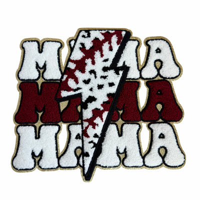 Mama Chenille Patch, Football Mom Iron On Patch, T-Shirt patch, Heat Transfer Patch