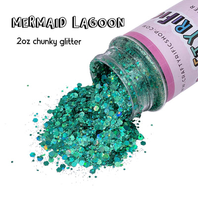 Mermaid Lagoon Chunky Mix Glitter 2oz Bottle