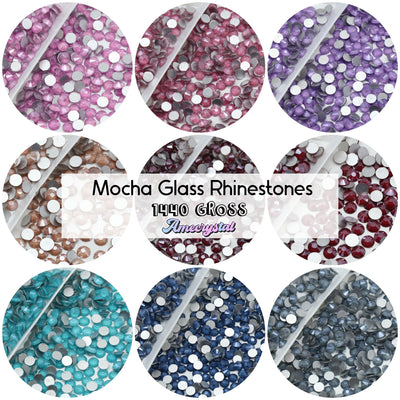 Mocha Glass Rhinestones, Not-Hotfix, Choose Size, 2mm, 3mm, 4mm or 5mm, High-Quality Glass Rhinestones