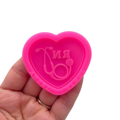 Nurse Heart Silicone Mold, Shiny Mold, Silicone Molds for Epoxy Crafts, Resin Craft Molds, Epoxy Resin Jewelry Making Supplies