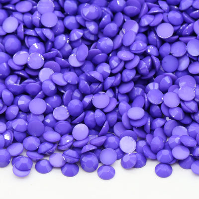 Violet Opaque Jelly Flatback Resin Rhinestones Pack of 1000, Choose Size 3mm, 4mm or 5mm, Faceted Resin Rhinestones, Not-Hotfix