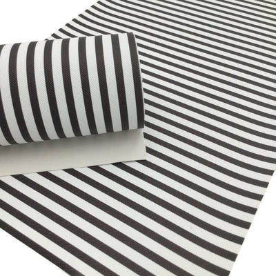 BLACK & WHITE Stripes Faux Leather Sheets