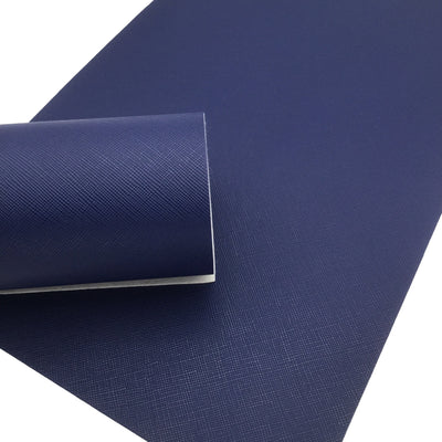 NAVY BLUE Saffiano Faux Leather Sheets