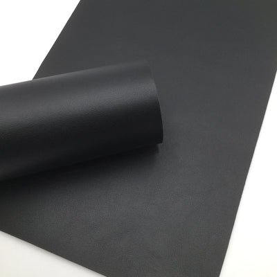 BLACK Smooth Faux Leather Sheets