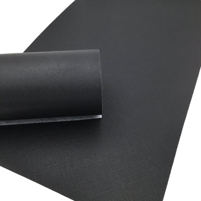 BLACK SAFFIANO Faux Leather Sheets