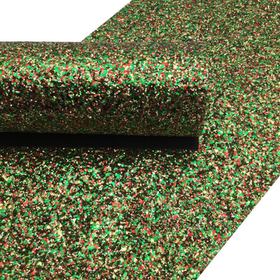 Christmas Chunky Glitter Leather Sheets