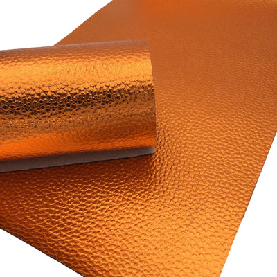ORANGE METALLIC Faux Leather Sheet