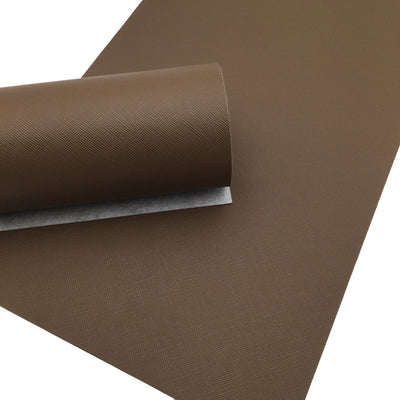 BROWN SAFFIANO Faux Leather Sheets