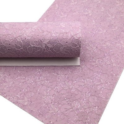 LILAC LACE Glitter Fabric Sheets