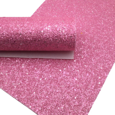 BARBIE PINK FROSTED Chunky Glitter fabric Sheets