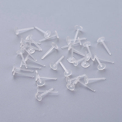 5mm Plastic Stud Earring Findings - 1000pcs Approximate Per Pack