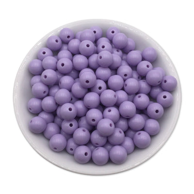 50 Light Purple Bubblegum Beads 10mm
