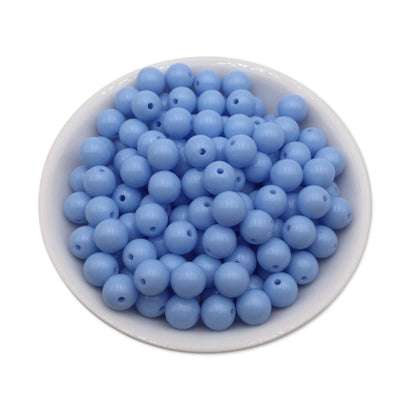 50 Cornflower Blue Bubblegum Beads 10mm