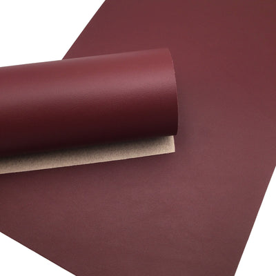 MAROON Smooth Faux Leather Sheets