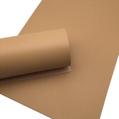 PEANUT BUTTER Smooth Faux Leather Sheets