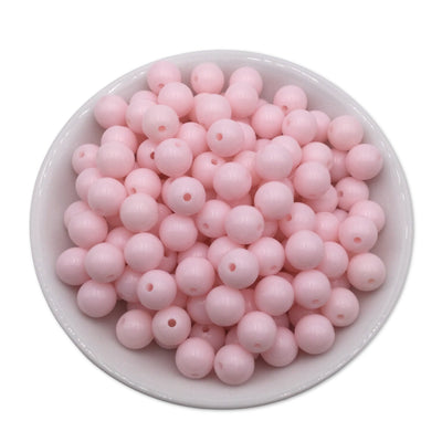 50 Blush Pink Bubblegum Beads 10mm