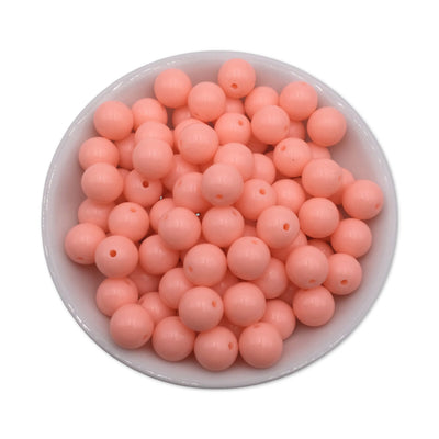 50 Peachy Bubblegum Beads 10mm