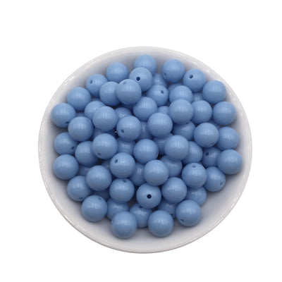 50 Cornflower Blue Bubblegum Beads 12mm
