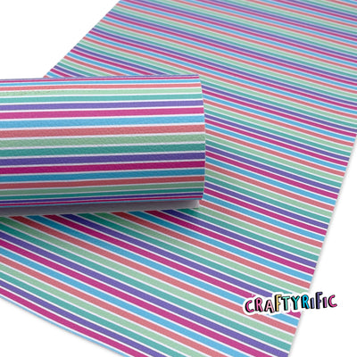 Pastel Stripes Faux Leather Sheets