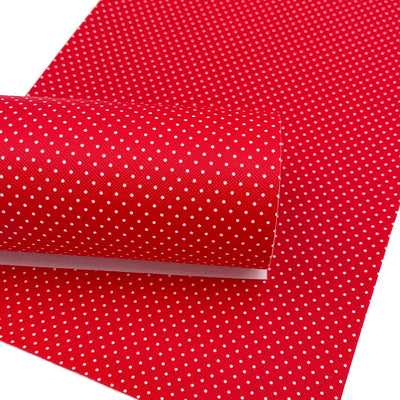 Red Polka Dot Faux Leather Sheets