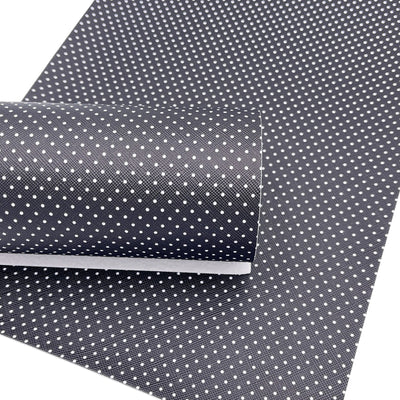 Black Polka Dot Faux Leather Sheets