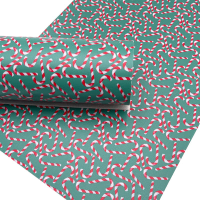 CANDY CANES Faux Leather Sheets