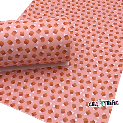 Candy Corn Boho Halloween Smooth Faux Leather Sheets