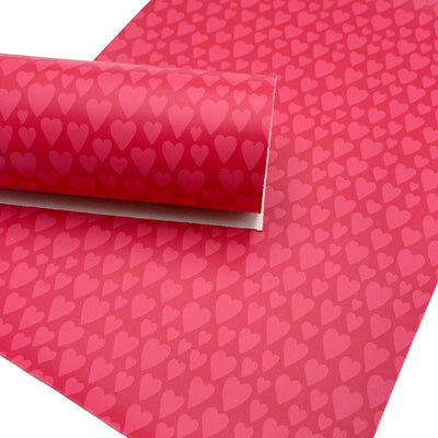 RED HEARTS Designer Prints Smooth Faux Leather Sheets