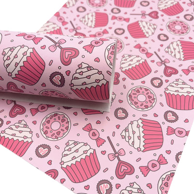 Sweet Cupcake Smooth Faux Leather Sheets