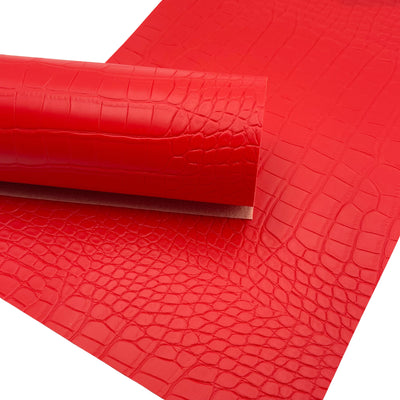 Red Crocodile Faux Leather Sheets