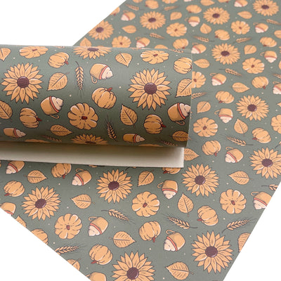 Sunflower Green Faux Leather Sheet