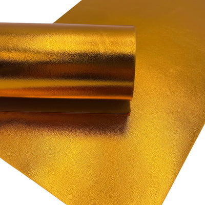Yellow Metallic Faux Leather Sheet