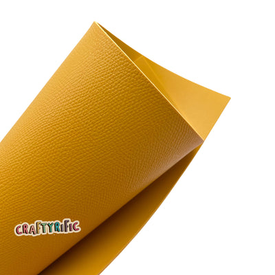 Mustard Double Sided Faux Leather, Leather Sheets, Leather for Earrings, Fabric Sheet