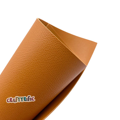 Toffee Double Sided Faux Leather, Leather Sheets, Leather for Earrings, Fabric Sheet