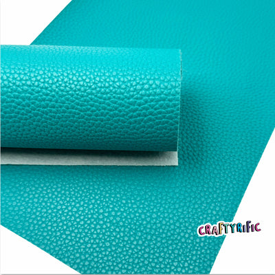 Deep Teal Pebbled Faux Leather Sheet