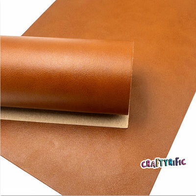 Pecan Brown Smooth Faux Leather Sheet