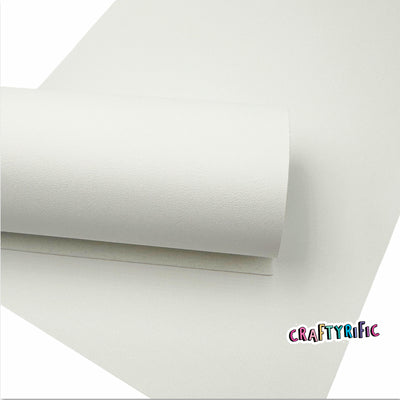 White Smooth Faux Leather Sheets