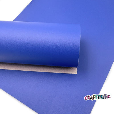 Royal Blue Smooth Faux Leather Sheets, Faux Leather Sheets, Leather for Earrings, Hair Bow Material
