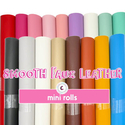 Smooth Faux Leather Mini Roll 12x26" Inch