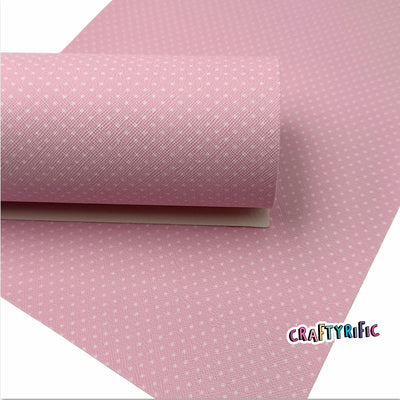 PINK Small Polka Dot Faux Leather Sheets