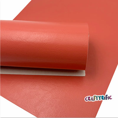 Guava Smooth Faux Leather Sheet