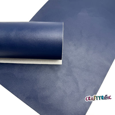Navy Blue Smooth Faux Leather Sheet