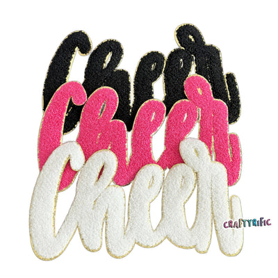 Cheer Chenille Iron On Patch, T-Shirt patch, Heat Transfer Patch