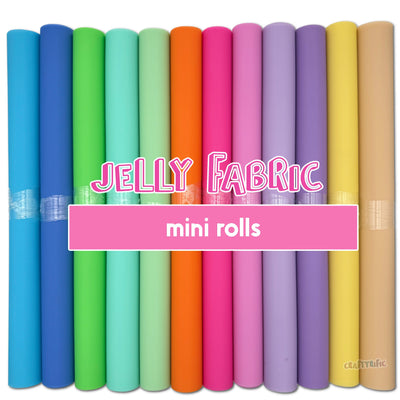 Jelly Fabric Mini Roll 12x26" Inch, Continuous Large Vinyl Fabric Cut, Waterproof Vinyl