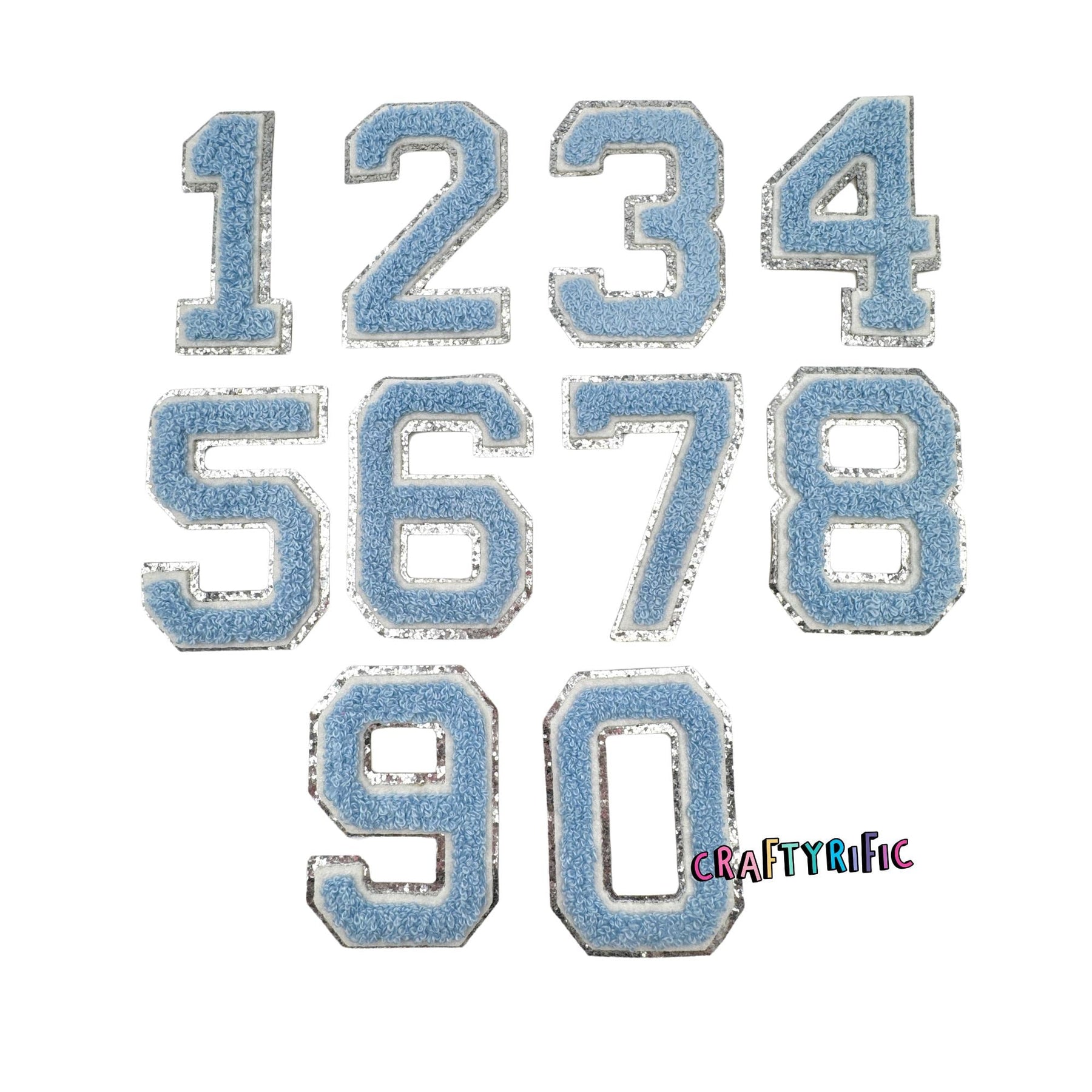 Pack Patch Number Light Blue Number Patch – Craftyrific
