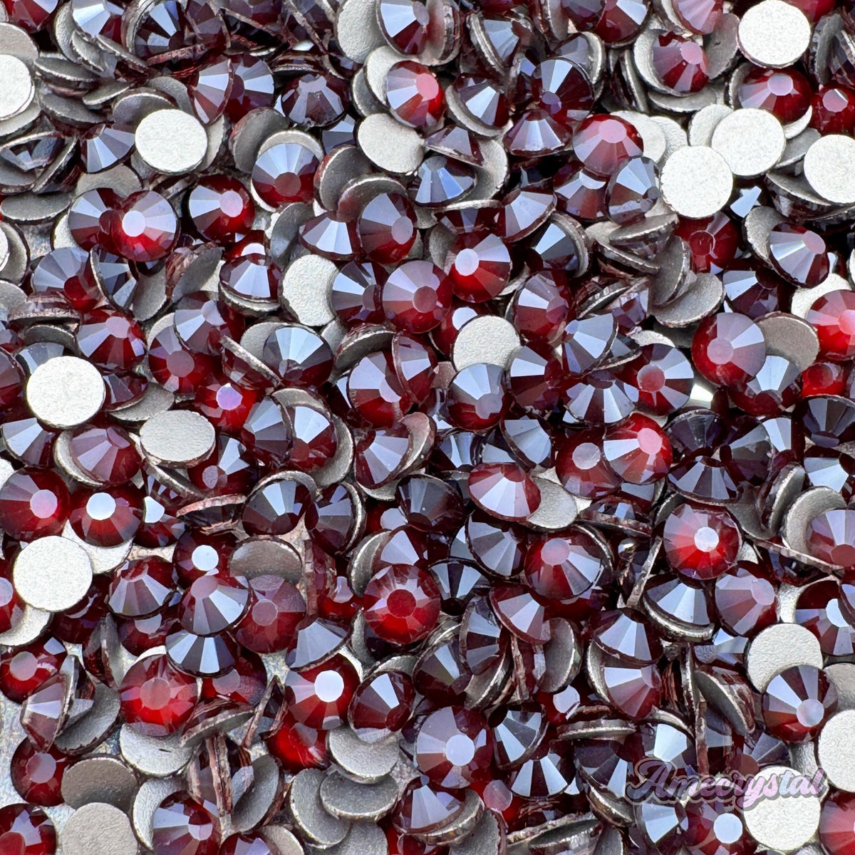 Smooth Red Rhinestone Siam Red Mocha Matte Glass Rhinestones – Craftyrific